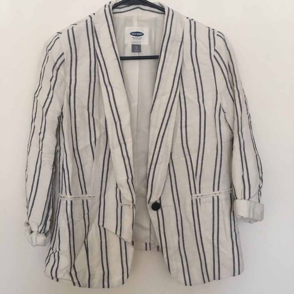 Old Navy Blue Stripes Blazer